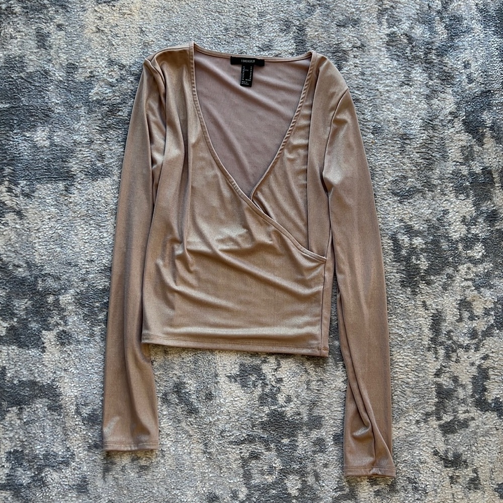 Gold wrap top
